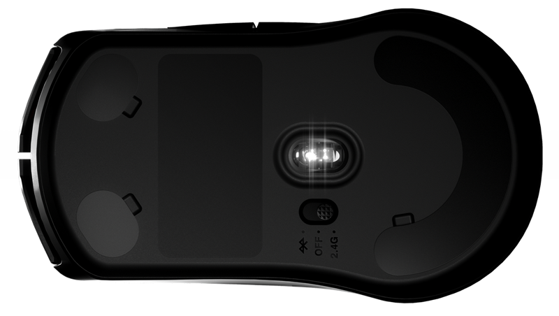 Između uređaja možemo se prebacivati pomicanjem kliznog prekidača na donjoj strani miša