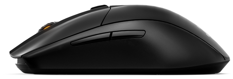 Bočne stranice miša udubljene su i postavljene pod kutom, što osigurava stabilan grip kada miša držimo vršcima prstiju