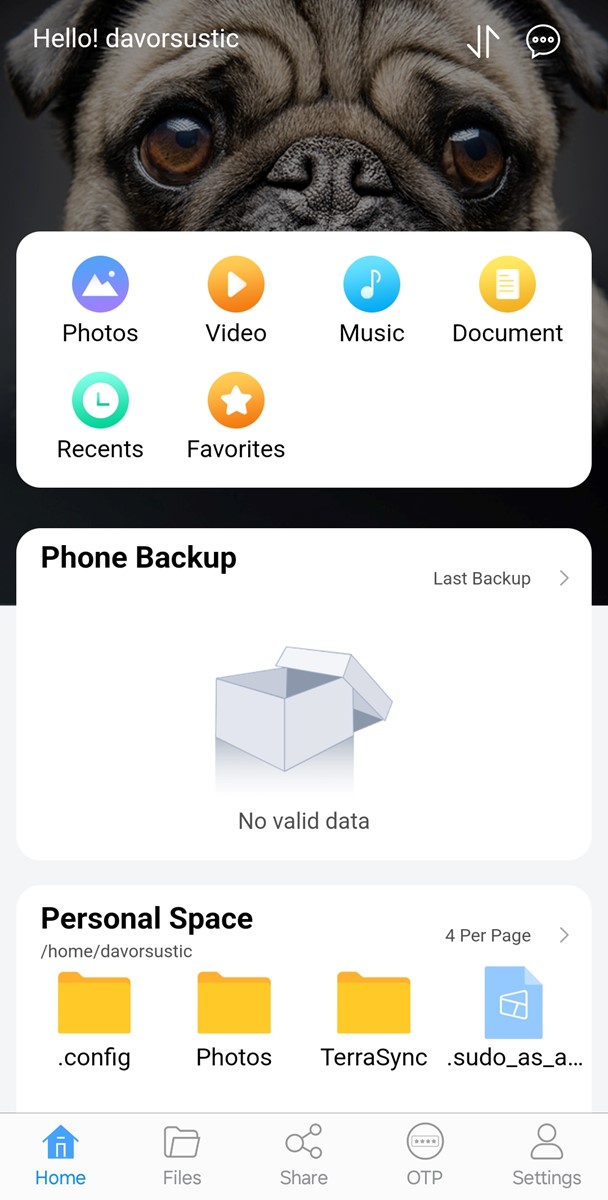 TerraMaster nudi mobilnu aplikaciju TNAS Mobile, pomoću koje možemo izvršiti neke osnovne sistemske radnje na samom NAS-u, a koristi se i za pristup dijeljenim mapama i datotekama, ali i za backup fotografija i videa s mobilnog uređaja