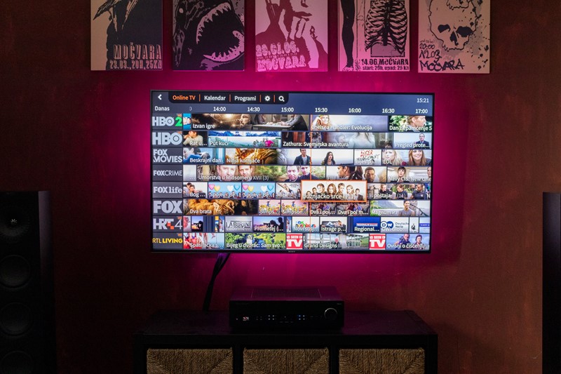 Usluga GONET.TV na 55-inčnom televizoru, temeljenom na platformi Android TV