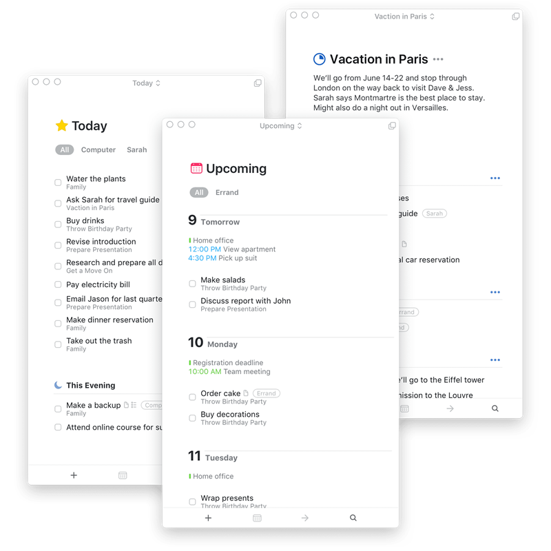 Rad s više odvojenih prozora moguć je ne samo za prikaz, već i za međusobnu interakciju. Trebamo nešto s jednog popisa prebaciti na drugi? Nema problema...