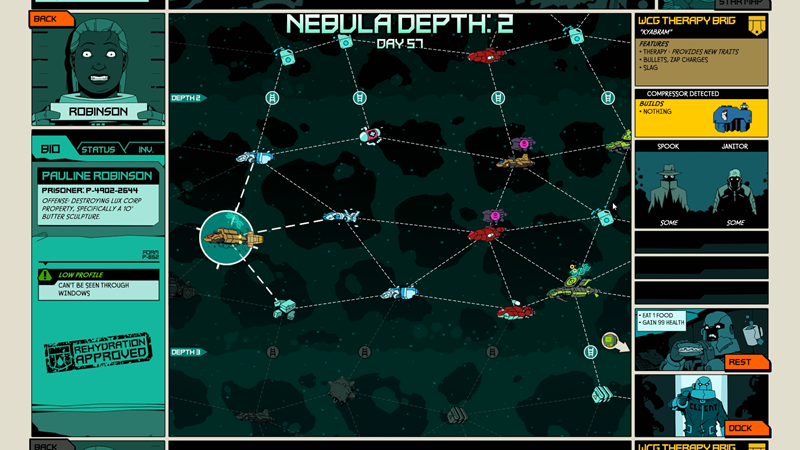 Kao i u FTL-u, imate pristup karti na kojoj birate svoje destinacije, koje vas vode do materijala nužnog za napredak 