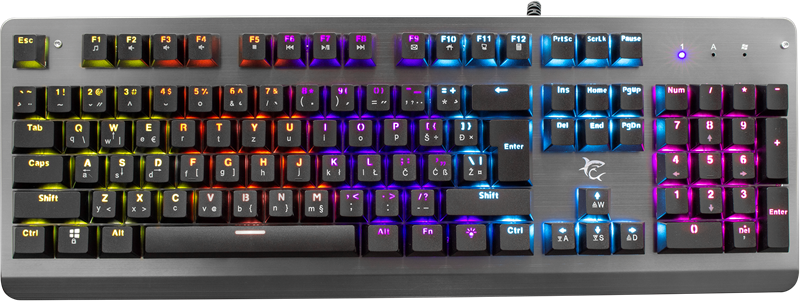 White Shark Legionnaire dostupan je s ANSI i ISO rasporedom tipki, a ako odlučite kupiti ISO, dobit ćete i ugravirane hrvatske znakove koji, nažalost, ne svijetle