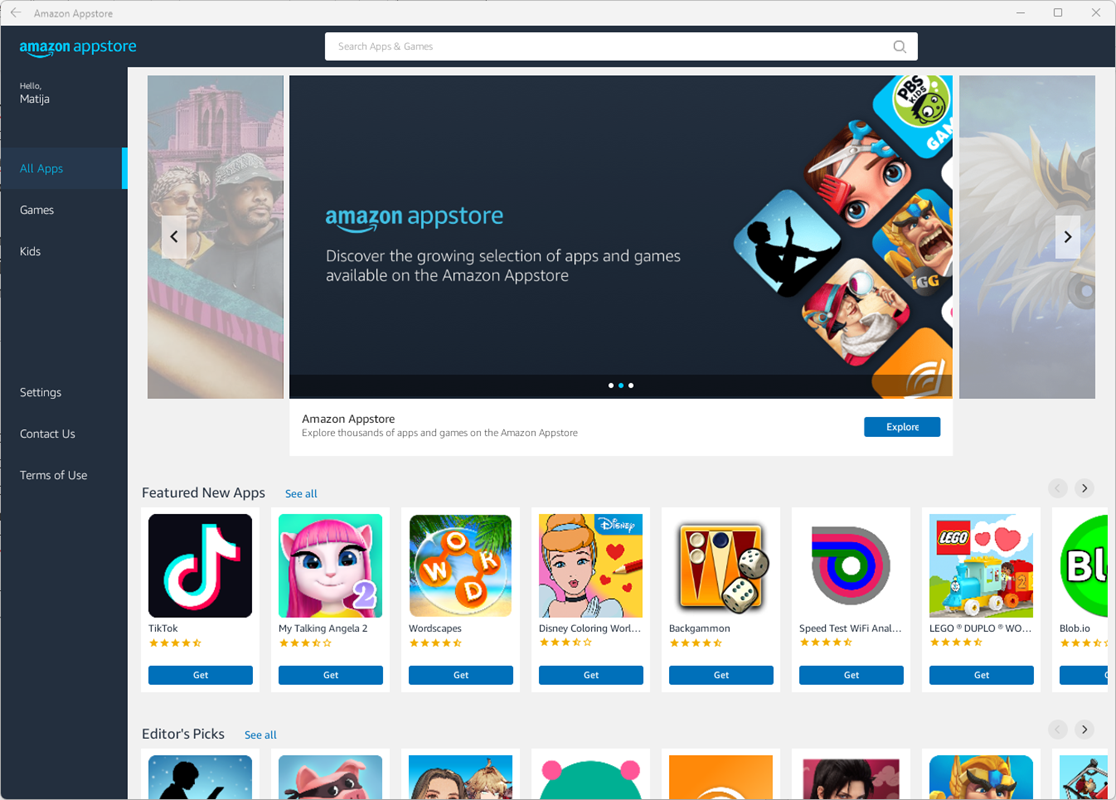 Amazon AppStore – osnovni je element za instalaciju Android aplikacija u Windowsima 11, no ponuda aplikacija prilično je loša, što znači da će većina morati posegnuti za sideloadanjem…