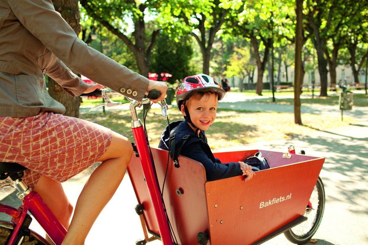 Teretnim biciklima mogu se prevoziti i djeca  📷 Fahrrad Wien/Wolfgang Zajc